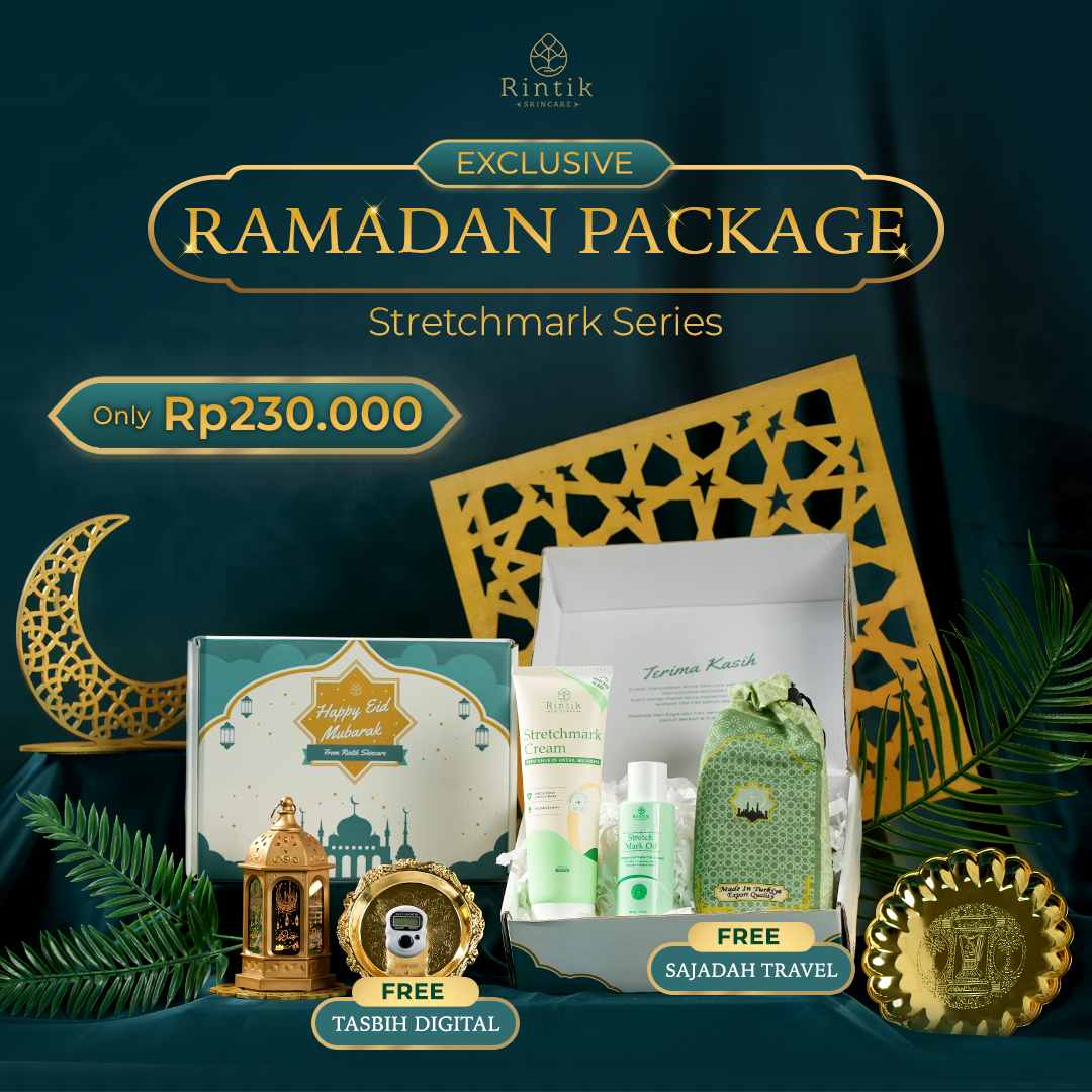 EXCLUSIVE RAMADHAN PACKAGE - Paket Hampers Bundling Beli Stretchmark Oil 90ml dan Stretchmark Cream 200ml
