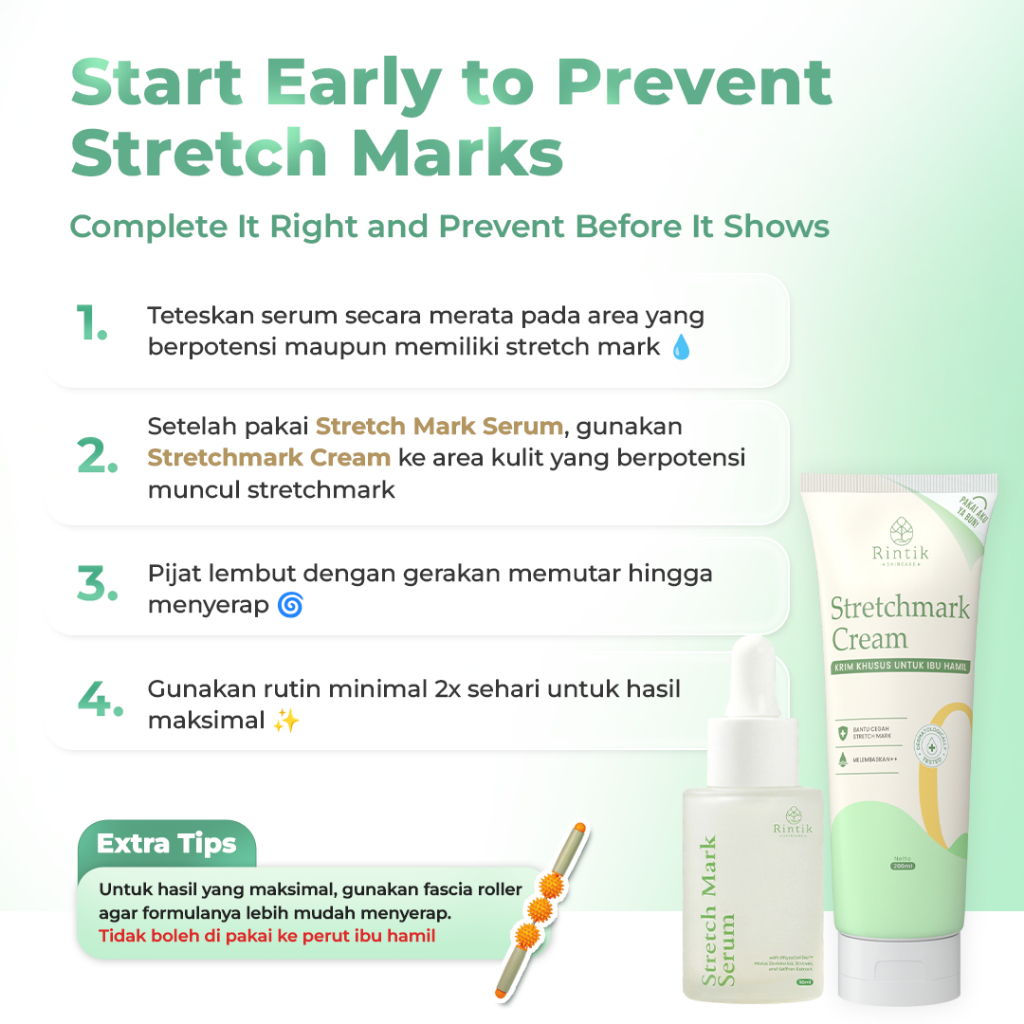 Bundling Stretch Mark Serum 30ml 1 Pcs + Stretchmark Cream 200ml 1 Pcs - Image 5