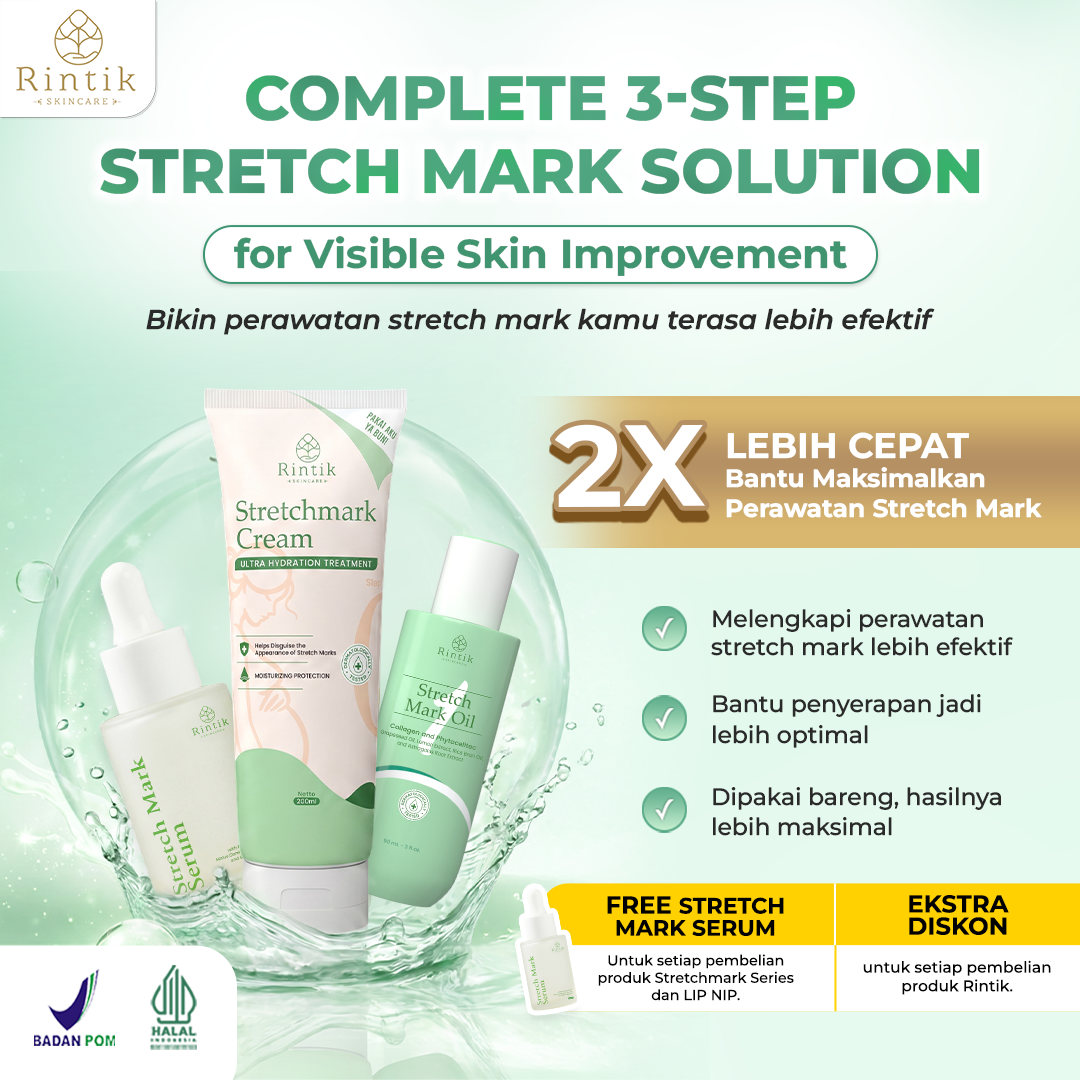 Bundling Stretch Mark Serum 1Pcs + Stretch Mark Oil 1Pcs + Stretch Mark Cream 1Pcs