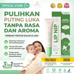 [ Free 1 Strecth mark Serum ] Rintik -Lipnip Nipple Cream untuk ibu menyusui Dengan Skin Scent Yang Memiliki Aroma Alami Ibu Melembabkan Puting Lecet Aman Untuk Bayi Dermatologycally Tested Lip Nip