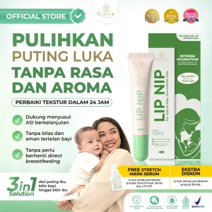 [ Free 1 Strecth mark Serum ] Rintik -Lipnip Nipple Cream untuk ibu menyusui Dengan Skin Scent Yang Memiliki Aroma Alami Ibu Melembabkan Puting Lecet Aman Untuk Bayi Dermatologycally Tested Lip Nip