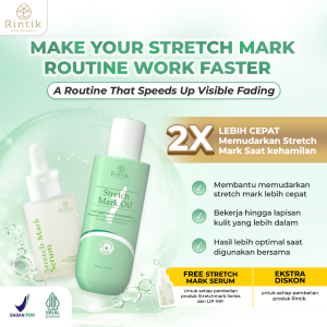 Bundling Stretch Mark Serum 1Pcs + Stretch Mark Oil 1Pcs